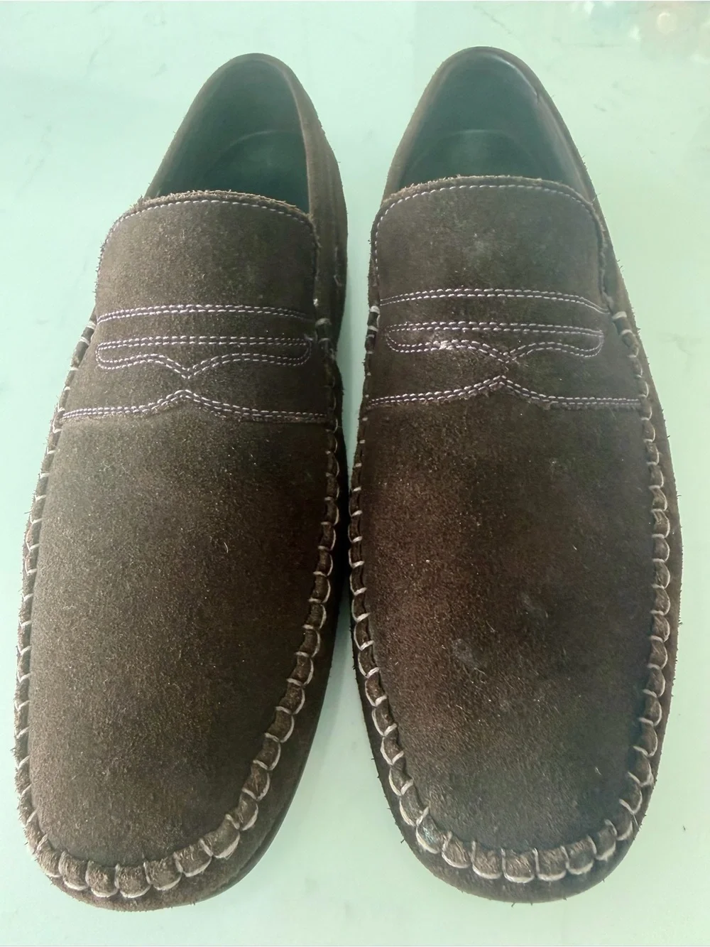 Ted Baker Dark Brown Suede Slip-On Loafers